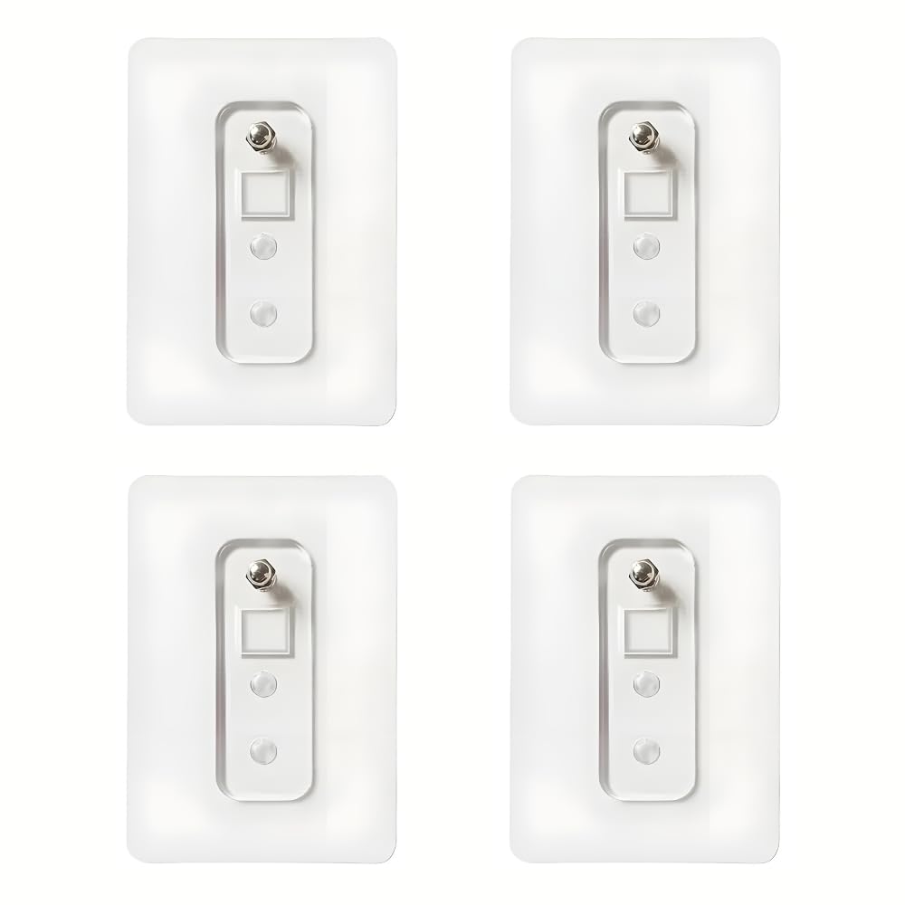 MorivaHomes Multipurpose Self-Adhesive Sticker Aluminium Bathroom Wall Mounted Storage Organizer Shelf Magic Sticker Holder/Rack/Bathroom Accessories (Sticker, Pack of 4 Adhesive Sticker)-image-44
