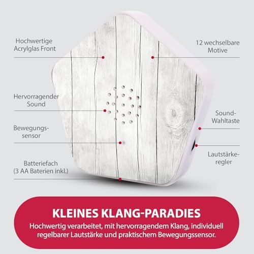 Olymp Sounds of Nature Box | Natural Sounds for Relaxation & Peace | Soundbox with Bird Singing, Stream Whispers, Mountain Meadows, Sea Noise | Music Box with Motion Sensor & Individual Volume Control