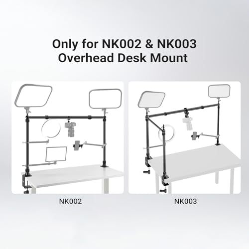 Image of NEEWER 2.8-4.9ft Horizontal Boom Arm Only for NEEWER NK002 & NK003 Overhead Desk Camera Mount Rig Webcam Stand, Telescopic Crossarm for Phone Holder LED Light Video Recording Streaming, NK009
