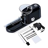 JSSTEM Automatic Rolling Machine, Powerful Motor with One-Key Operation, for 6.5mm & 8.0mm Herbal Blends Roller, Metal Construction DIY Craft Tool, Black