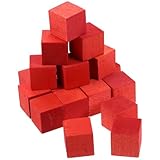GALPADA Blocs De Construction En Bois 20 PièCes Cubes CarréS 2Cm Accessoires Pour Projet...