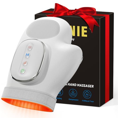 AUMNIE Hand Massager with Heat and Compression Cordless Gray