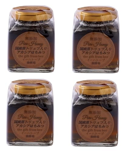 イーハトーブの恵み 国産黒トリュフ入り アカシアはちみつ 100g×4個 国産蜂蜜 甘味料