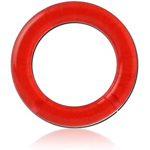 INOKI - Acrylic Segment Ring - Wire Thickness 3 mm, Diameter 11 mm - Red Cover