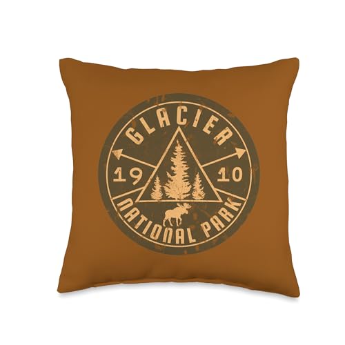 Glacier National Park Throw Pillow