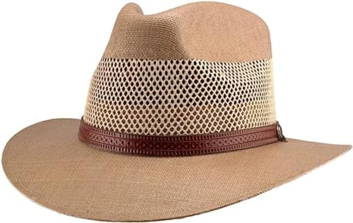 American Hat Makers Milan Small Firm Straw Fedora Hat for