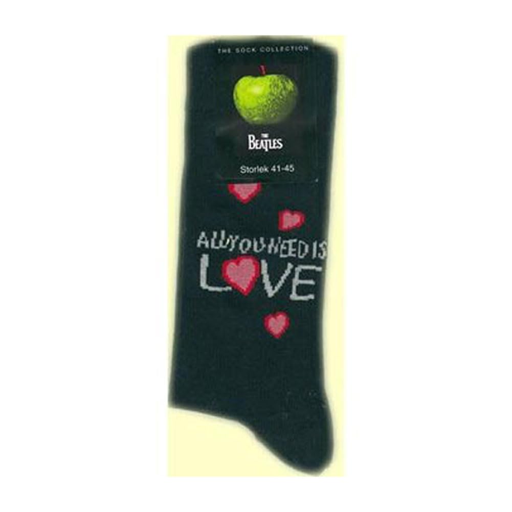The Beatles Chaussettes pour femme All You Need Is Love (pointure 36-41) - Les Beatles, Paul McCartney, John Lennon, RIngo Starr, George Harrison The Beatles Chaussettes pour femme All You Need Is Love (pointure 36-41)