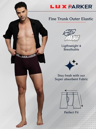 Image of LUX PARKER Men's Cotton Modern Solid Trunks