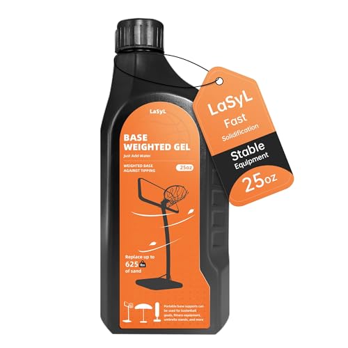 LaSyL Base Weighted Gel (25 Ounces) - Sand & Sandbag Replacement for Anchoring Portable Basketball Hoops, Outdoor Umbrellas and Volleyball Nets - Eco-Friendly & More Effective Than Water Alone