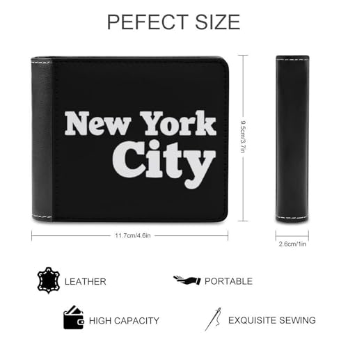 New York City Funny Wallet for Men RFID Blocking Bifold Wallets Soft Billfold with Card Slots Custom Gifts for Women2