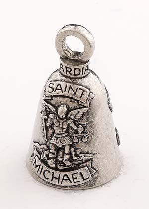 Guardian Bell Saint Michael Guardian Biker Bell with Hanger, Silver (8541853097)