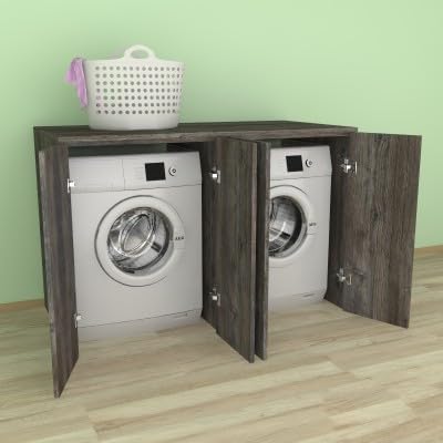 Ve.Ca. Mobile lavanderia con ante Riga 140 cm in legno,