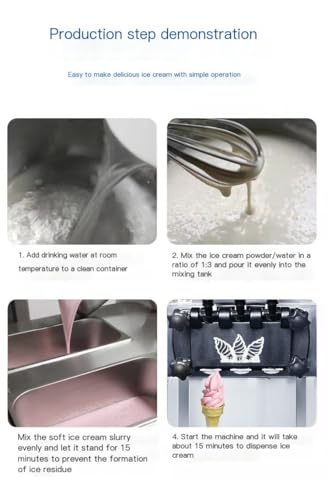 Kommerzielle Dreifachkopf-Eismaschine, Hochleistungs- und Mikrocomputersteuerung für automatischen Betrieb, ideal für Dessertläden mit hohem Volumen und Catering-Services – Bild 8