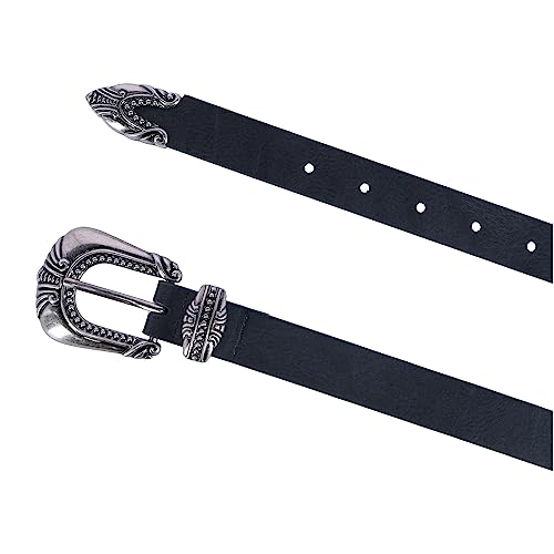 CTM Women's 3 Piece Skinny Western Belt2