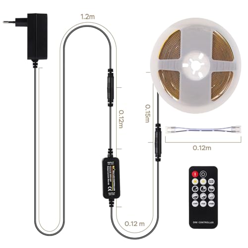 ANTENLICHT COB LED Streifen 3M Warmweiss 2700K 26W LED Band Dimmbar – Ansicht 7