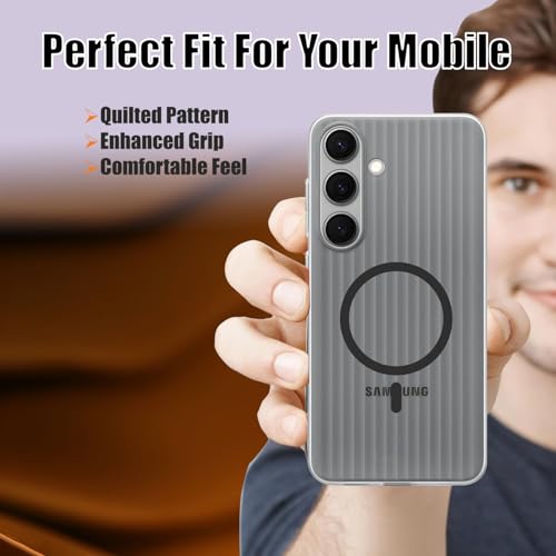 Image of AIBEX Protective Back Case Cover Compatible for Samsung S25| Camera & Body Protection| Shockproof,Scratch Resistant| Mag-Saf Wireless Charging Support - Black