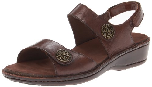 Aravon Women's Candace Dress Sandal,Brown,9 M US