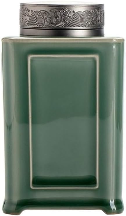 Tea Container Chinese Celadon Tea Canister Ceramic Warehouse Household Puerh Sealed Storage Jar