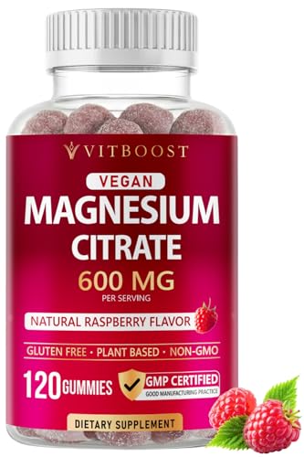 VITBOOST Magnesium Citrate Gummies 600mg - Calm & Relaxation - 120 Count