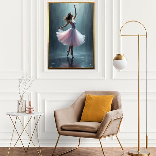 Peinture sur toile de ballerine affiche art mural décoration salon TONGYINLI 70x100 - 4