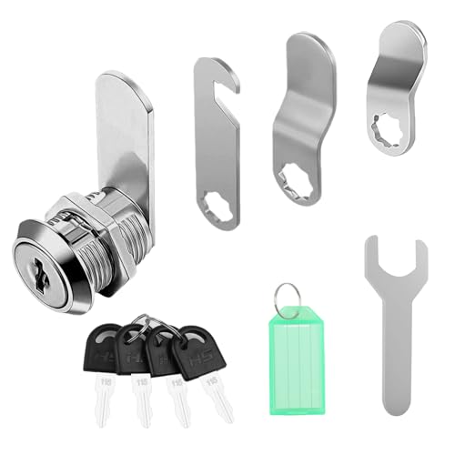 Taoduod Cerradura para Buzón 16mm Cerradura de Buzón de Seguridad Cerradura de Palanca de Correo con 4 Llave 4 Placas de Bloqueo Cerradura de Puerta de Armario Cerradura de Leva para Cajón de Gabinete