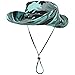 WANYING Cappello da pescatore da uomo e da donna, con protezione solare, in cotone, a due vie per circonferenza della testa 55-62 cm, mimetico, Turchese mimetico, Taglia unica