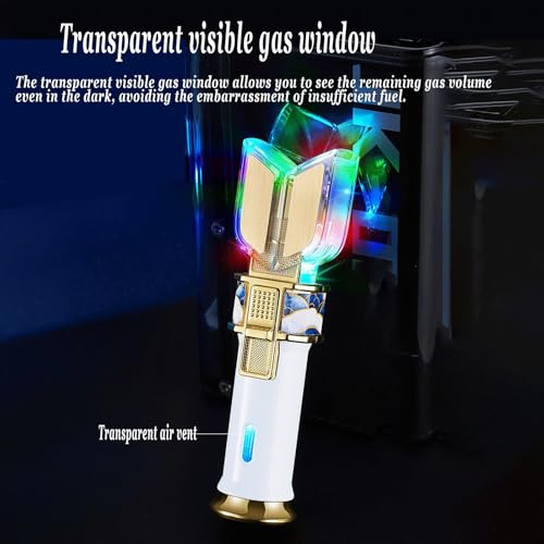 Encendedor portátil recargable de llama azul resistente al viento para viaje 6