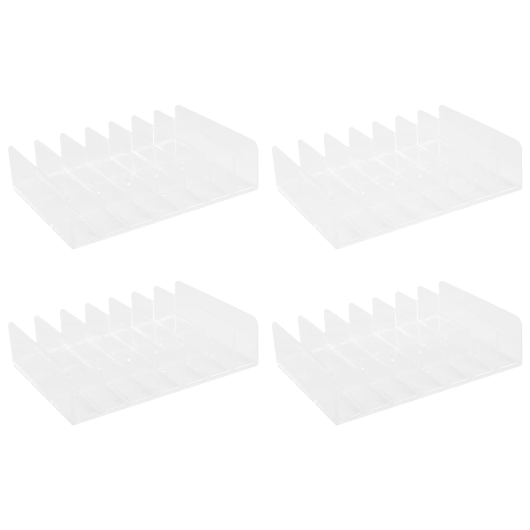 Soporte de acrílico transparente para CD expositor y organizador de mesa de 4 piezas