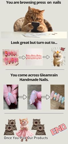 Gleamrain 10pcs Handmade Long Press-on Nails Coffin Shape (M Size) with 3D Flower Designs for Women Suitable for Summer Vacation, Beach Proms, Parties or Daily Wear, D101 — view 5