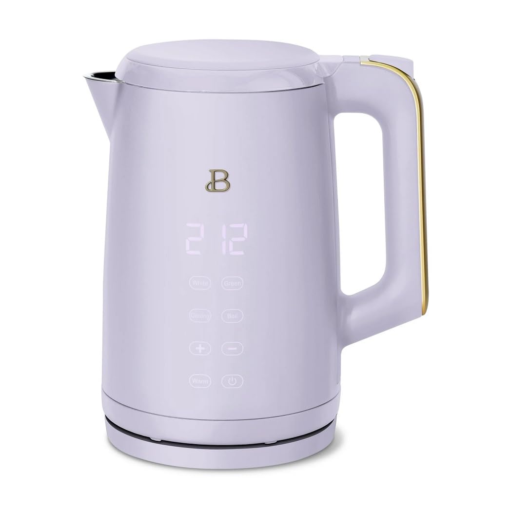 Beautiful 1.7-Liter Electric Kettle in Lavender color on a kitchen counter.