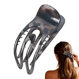 All-Day Comfort Grip: Designed to suit all hair types, this flat claw clip keeps curly, wavy, straight, or frizzy hair neatly styled and free from slipping, enabling users to maintain refined appearances during busy days or elegant evenings