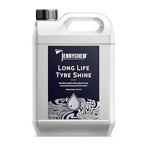 Jennychem Car Tyre Shine, Easy to Use Tyre Dressing, 5L, Long-lasting Gel for Superior Cleaning, Protection and Wet Look Black Gloss