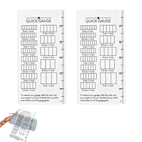 Quick Gauge Ruler, Gauge Ruler for Knitting and Crochet Quickly