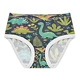 Joisal Cute Dino Jungle Navy Toddler Underwear Floral Cotton Girl Panties Cute Bright Briefs Girls Undies 5T