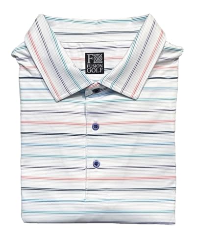 Men's 'Trams Rails' Printed Short Sleeve Golf Polo Shirt