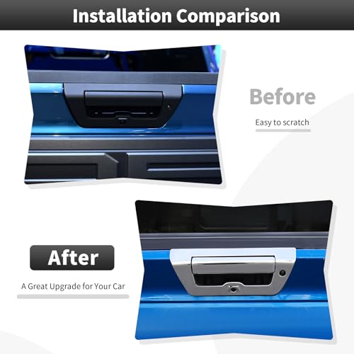 for Ford F150 2015-2020 Tailgate Door Handle Cover Trim Decor Bezel,Auto Outside Rear Door Handle Covers by CheroCar - Image 3