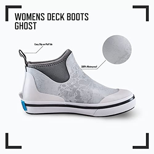 Gator Waders Womens Breakline Rubber Fishing Deck Ankle Boots (Ghost, 7) #TOP1