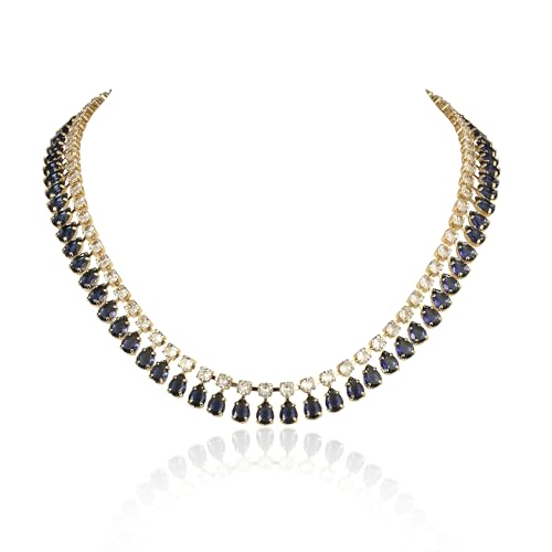 Collier Cristaux Zirconium ZAVANA réglable pour éviter les bijoux de soirée trop serrés