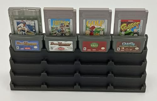 Image of Display Tower, Rack, Case for Game Boy Advance, Game Boy Color, and Original GB Games (Holds 20 Games) (Black)