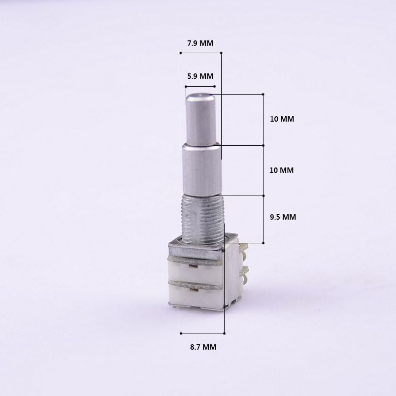 Double potentiomètre concentrique empilé guitare basse B100K bouton double axe - 4