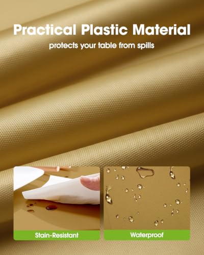 Image of Pureegg Plastic Table Cloth Disposable 54x108 Inch 20 Pack, Gold
