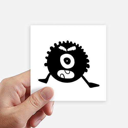 Autocollant monstre alien cyclope sticker carré 10 cm pour mur valise et notebook