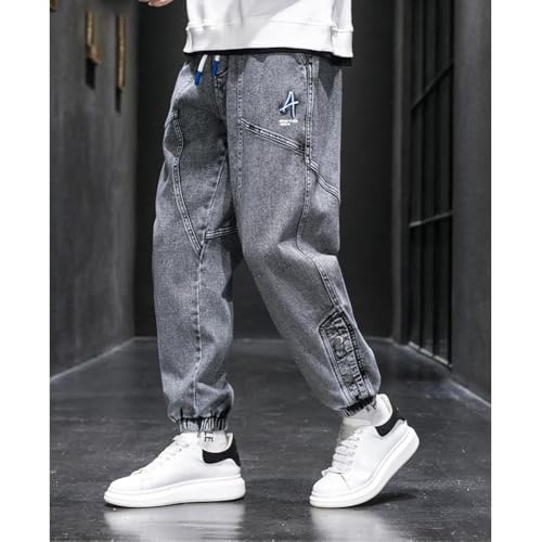 Denim Joggers Men Hip Hop Cargo Jeans Streetwear Casual Athletic Harem Pants3