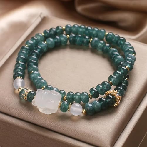 Bracelets en jade colorés et perles d'eau rétro classic
