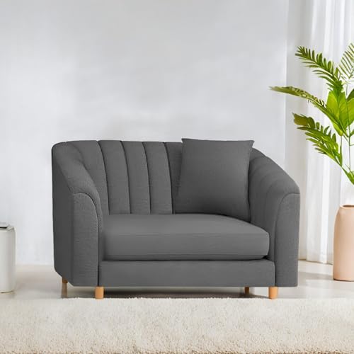 Image of Doraldo Seater Sofa Set for Living Room (Dark Grey) Premium Fabric Sofa Set