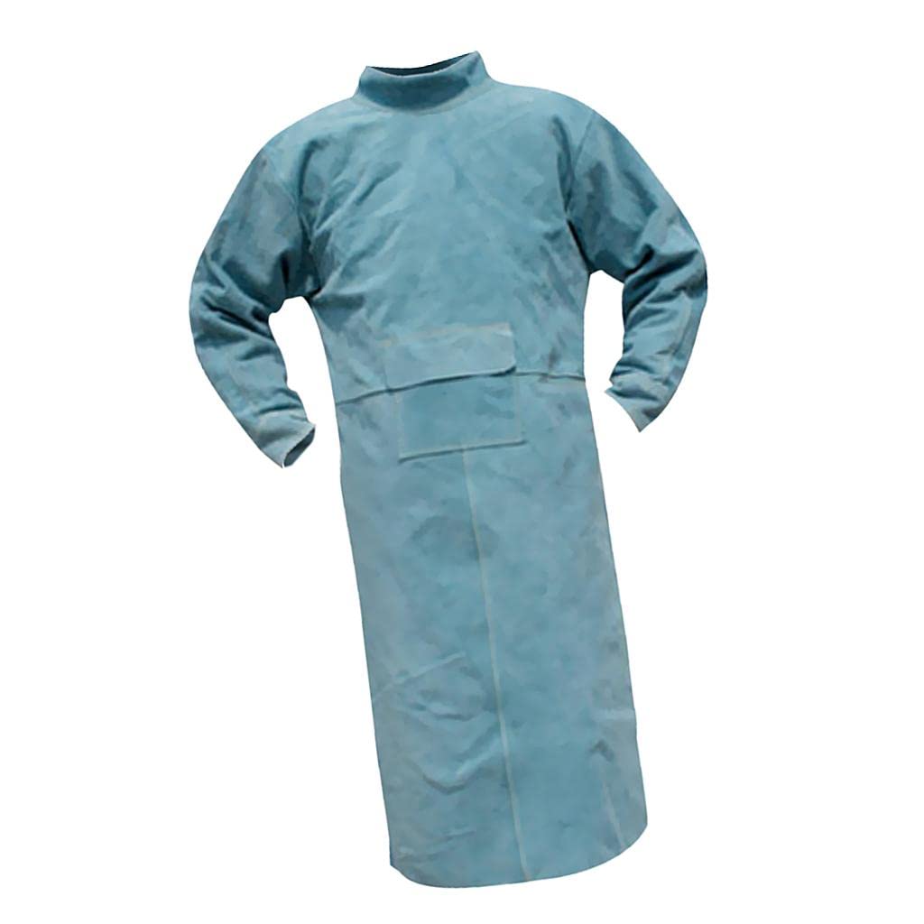 Generic Giacca Da Saldatore in Pelle, Grembiule Protettivo, Abbigliamento Da Saldatore, Tuta Da Saldatura Resistente Al Calore, Adatta per La Saldatura,