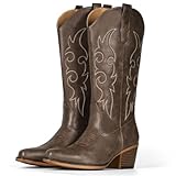 IUV Cowboy Boots For Women Western Cowgirl Boots Mid...