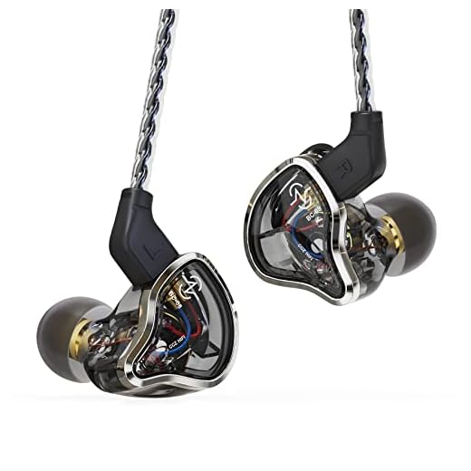 Yinyoo CCZ Warrior IEM Earbuds in Ears Monitor Headphones with 3BA 1DD Hybrid Drivers/Crystal-Clear Sound, Professional Wired in Ear Earphones for Musicians, Singer, Music, Bass, Gaming(silver,No mic)