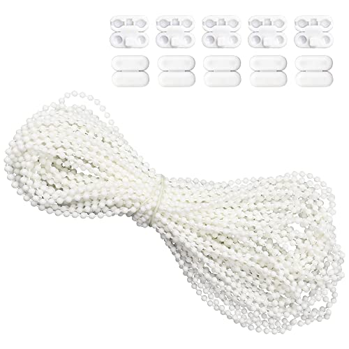 Cadenas de Persianas Verticales, Cadena de Plástico Vertical de 20 Metros con 10 Eslabones de Cadenas para Listones, Accesorios de Persianas Verticales para Persianas Enrollables de Puertas y Ventanas Cover