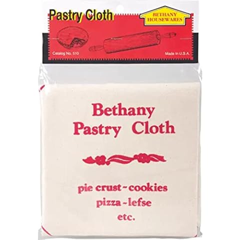 Bethany Housewares Bethany Pastry Cloth 19" Cotton Shrinkwrapped, 1 Pack, Tan Cover